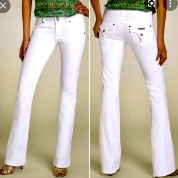 NWT UPDATED $195 Hudson BETH White Mid-Rise Baby Bootcut Jean - Picture 3 of 4